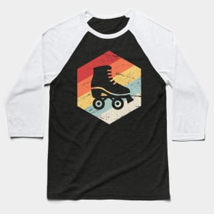 Retro 70s Roller Skating Icon Baseball T-Shirt